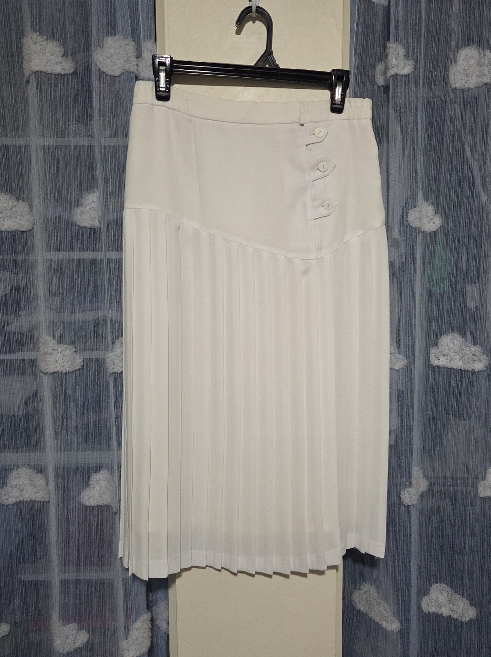 San Fashion Drop Waist Pleated Midi Skirt